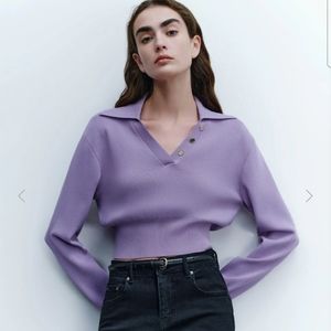 Cropped knit shirt (bottega inspired)